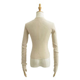 Zingj Trendy Women's Deep U-Collar Long-Sleeved Bottomed Blouse A New Slim Sweater In Autumn And