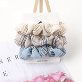 Set Scrunchies Hair Ring Candy Color Hair Ties Rope Autumn Winter Women Ponytail Hair Accessories 4-6Pcs Girls Hairbands