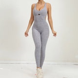 Zingj Adjustable Shoulder Strap Yoga Dance Belly Peach Hip Sports Stretch Tight Suit-Outfit