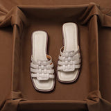 Soft Skin ~ Great Wear ~ Summer Flat-Bottom Slippers Women Wear Fashion Comfortable One-Word Drag Retro Cool