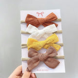 Soft Nylon Baby Girl Headband Bowknot Newborn Headbands Elastic Hair Bands Infant Turban Headwear Kids Hair