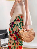 Floral Midi Print Skirt- Outfit