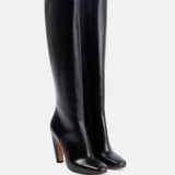 Three Round Head Thick And White High Barrel Boots Women 2025 Autumn And Winter New Super High Heel Thin But