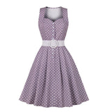 Dot 50s Womens Party Dresses for Women Retro Pleated Dresses Swing Cocktail Prom Rockabilly Bandage Sundress with