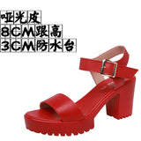 And Thick Waterproof Table Sandals Women High Heel With Heel Toe Model Show Shoes Buckle With Fish Mouth Sandals Shoes