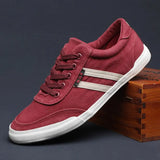Fashion Canvas Breathable Skateboard Shoes Spring Autumn Lace Up Leather Casual Shoes For Men Flats Loafers Male