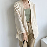 Autumn Women Blouse Slik Office Lady Elegant Shirts Long Sleeve Harajuku Oversized Korean Fashion Female Chiffon