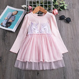 Baby Girls dresses 2021 New Autumn& Winter Casual Style Asymmetrical Striped Princess Dress The party For Children