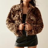 Faux Fur Leopard Jacket- Outfit
