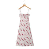 White Hearts Printed Underwired Strap Midi Dress- Outfit