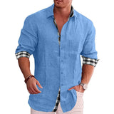 Zingj Men's Shirt Long Sleeves Fall 2023 Casual Men's Cotton And Linen Shirt Men's Shirt