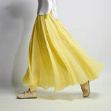 2020 Summer Women Skirt Linen Cotton Vintage Long Skirts Elastic Waist Boho Beige Pink Maxi Skirts Faldas