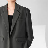 And Autumn Thin Gray Blazer Female Senior Design Sense Small Korean Version Of Casual Small Suit