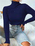 Turtleneck Ribbed Knit Sweater- Outfit