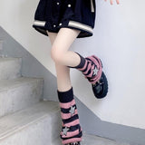 Zingj Y2k Subculture Jk Socks Female Black Long Leg Socks Knit Socks Set Star Leg Set Hot Girl Heap Pile Tide-Outfit