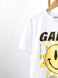 vintage chic smiley print T-shirt women 2022 summer short sleeve round neck cotton cozy tees casual tops female
