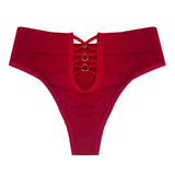 Sexy Cotton Panties Women G-String Female Hollow Out Shapewear Seamless Underwear Mid-waist Ladies Brief T-back
