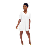 Women Clothes Casual V Neck T Shirt Top and Shorts Set Streetwear Sexy Outfits for Women Suit Summer Short Two Piece