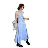 Errors No Errors Summer New Design With Blue Lace Splicing Kinesi Dress