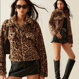 Faux Fur Leopard Jacket- Outfit