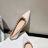 Single Shoes Women 2025 Spring And Autumn New Pointed Shallow Shoes Soft Soles Of A Foot Pedal Bean Shoes Flat Single Shoe