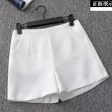 Zingj Shorts Female Summer Dress 2024 New Korean Version Of High Waist A-Word Wide Leg Pants Loose Show Thin Wear Casual