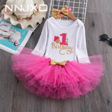 Year Girl Baby Birthday Dress Summer New Cotton Kids Baby Clothes First 1st Birthday Christening Dresses For Toddler