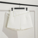 Zingj And Summer Slim Show Thin Shorts Female Blue New 2024 Korean Version Design Sense Casual A Word Wear Wide-Leg
