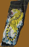 Style Fashion Brand KARAKURI Floating World Painted The Same Style Printed Men's Jeans Loose Straight Tube Wide-Legged