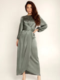 Ladies Fashion Dress Casual Satin Long Skirt Temperament Commuter Women's Clothing Summer Dress Dress for Women