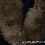Women's Clothing 2025 Autumn And Winter 2025 New Collar Imitation Artificial Hair Tie Belt Repair Coat Coat Long