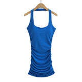 Zingj Trendy Women's Wear In Summer, The New Fashionable Spicy Girls' Tight Hip Skirt Shows Figure, Hanging Neck Dress And Short