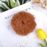 New Winter Plush Scrunchies Women Girls Imitation Mink Elastic Hair Rubber Bands Accessories Tie Hair Ring Holder