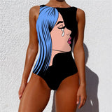 One Piece Swimsuit 2021 New Push Up Swimwear Women Vintage Retro Bathing Suits Bodysuit Beach Wear Backless