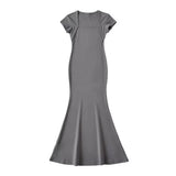 Zingj Trendy Women's Dress Street Shot Square Collar Fishtail Short-Sleeved Dress Slim Body Shows Thin Buttocks Spicy Girls Short