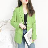 Suit Jacket Woman's New 2025 Korean Version Of Spring And Autumn Leisure Loose Net Red Autumn Suit Top British Style