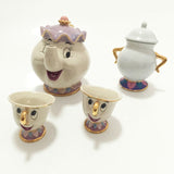Cartoon Beauty And The Beast Teapot Mug Mrs Potts Chip Tea Pot Cup One Set Lovely Christmas Gift Fast