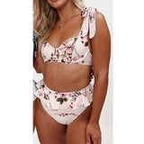 New Sexy Bikini Set High Waist Print Floral Push Up Swimsuit Strappy Swimwear Women Bathing Suit Summer Beach Wear