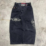 Zingj Hiphop New Spring Hip-Hop Style Straight Jeans With Loose Broad Legs 211-1-Outfit