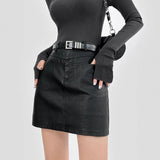 Pu Leather Skirts For Women Sexy Korean Fashion High Waisted Stretchy Mini Short Skirt Faux Leather Dark Brown Female