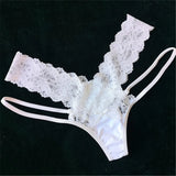 Women Bandage Hollow Out Lace Thong Panties Lingerie T back Lingerie Soft Comfortable Bowknot Underwear Gift