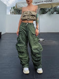Zingj 2024 New Three-Dimensional Pocket Design Sense Hot Girl Style Do Old Design Sense Jeans Wide Leg