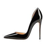 Patent Leather High Heels Pointed toe Pumps Shoes Party Shoes Women Stiletto High heel Pump 12 cm QP035