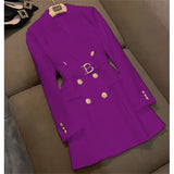 Fried Street Blaze Jacket Women's Long 2025 Spring And Autumn New Temperament British Wind Single Buckle Wind Wind Wind Wind Buckle