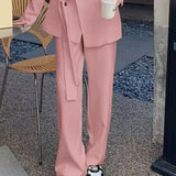 Zingj 2024 New Blazer, High Waist, Wide Leg Trousers, Two-Piece New Women's