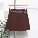 S-2XL 100-Folded Skirt Woman 2024 Autumn And Winter Suit Half-Dress Korean Version A Word High Waist Half-Body Skirt