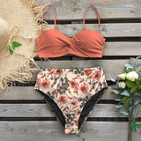 Bikini 2021 Female Swimsuit Women Swimwear Thong Push Up Bikinis Set High Waist Swimming Suits Ruffled Bathing