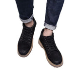 Zingj Warm Overalls Leather Boots Short Boots Men's Boots Round Boots Fashion And Velvet Cotton Boots Martin Boots Fashion Boots