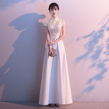 Dress Dress Dress 2025 Winter Adult Performance Suit Chinese Long Cheongsam Choir Host Banquet Evening
