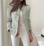 Winter Tweed Coat 2020 Fashion Women's Long SleeveJacket Vintage Cardigan